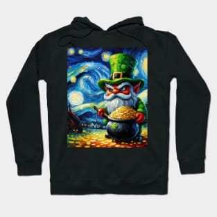 Irish Gnome in Starry Night Hoodie